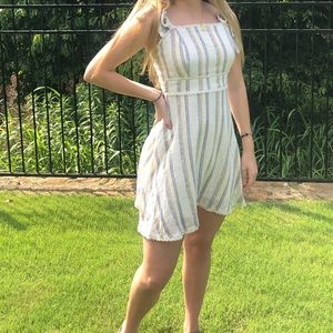 Altard State White Striped Dress